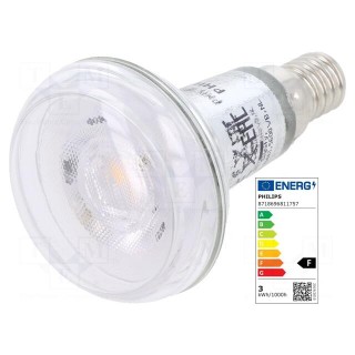 LED lamp | warm white | E14 | 230VAC | 210lm | P: 2.8W | 36° | 2700K