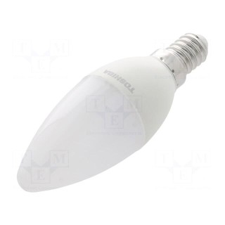 LED lamp | warm white | E14 | 230VAC | 470lm | 5W | 240° | 3000K | CRImin: 80