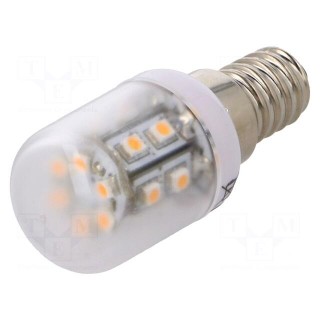 LED lamp | warm white | E14 | 230VAC | 80lm | 1.2W | 300° | 2700K