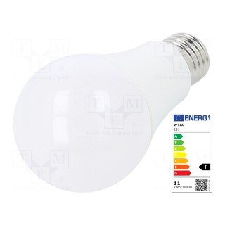 LED lamp | warm white | E27 | 220/240VAC | 1055lm | 11W | 200° | 3000K