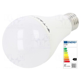 LED lamp | warm white | E27 | 220/240VAC | 1521lm | 17W | 200° | 3000K