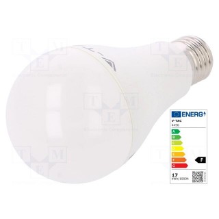 LED lamp | warm white | E27 | 220/240VAC | 1521lm | 17W | 200° | 2700K