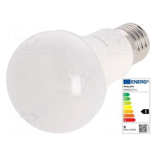 LED lamp | warm white | E27 | 230VAC | 1055lm | P: 11W | 200° | 2700K