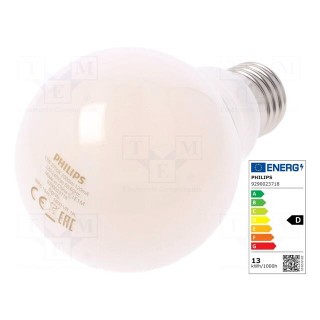 LED lamp | warm white | E27 | 230VAC | 2000lm | P: 13W | 2700K | CRImin: 80