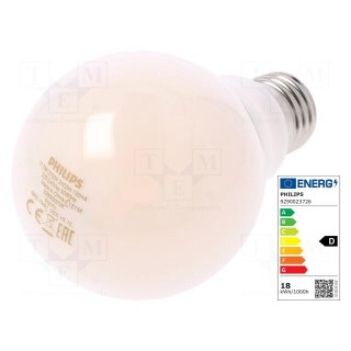 LED lamp | warm white | E27 | 230VAC | 2452lm | P: 17.5W | 2700K