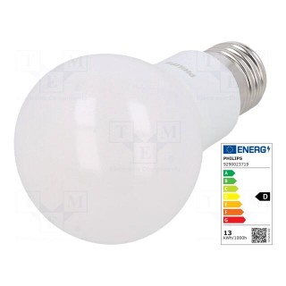 LED lamp | warm white | E27 | 230VAC | 470lm | P: 5.5W | 200° | 2700K