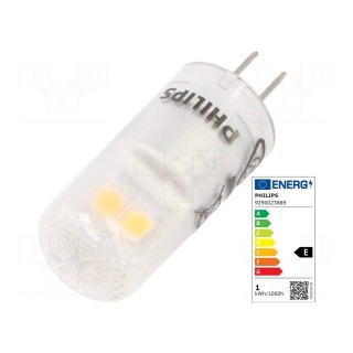 LED lamp | warm white | G4 | 12VAC | 120lm | P: 1W | 300° | 3000K | CRImin: 80