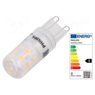 LED lamp | warm white | G9 | 230VAC | 300lm | P: 2.6W | 300° | 2700K