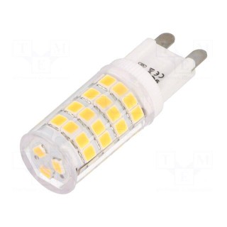 LED lamp | warm white | G9 | 230VAC | 370lm | P: 3.5W | 280° | 2700K