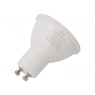 LED lamp | warm white | GU10 | 230VAC | 230lm | P: 3.2W | 2700K | CRImin: 80