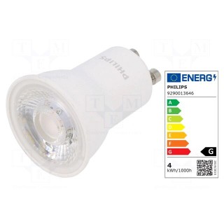 LED lamp | warm white | GU10 | 230VAC | 240lm | P: 3.5W | 36° | 2700K