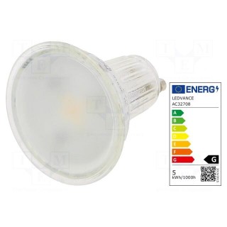 LED lamp | warm white | GU10 | 230VAC | 350lm | P: 4.3W | 120° | 3000K