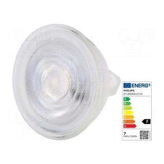 LED lamp | warm white | GU5,3 | 12VAC | 621lm | P: 7W | 36° | 2700K