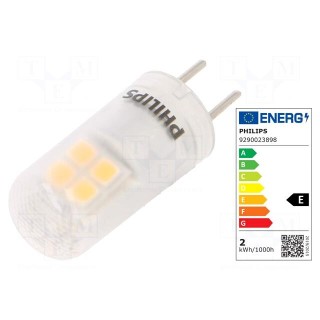 LED lamp | warm white | GY6,35 | 12VAC | 215lm | P: 1.8W | 300° | 3000K