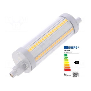 LED lamp | warm white | R7S | 230VAC | 2000lm | P: 14W | 3000K | CRImin: 80