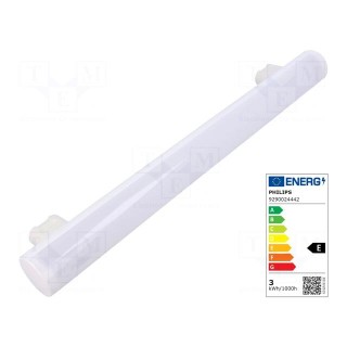 LED lamp | warm white | S14S | 230VAC | 250lm | P: 2.2W | 140° | 2700K