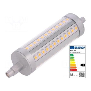 LED lamp | white | R7S | 230VAC | 1600lm | 14W | 3000K | CRImin: 80