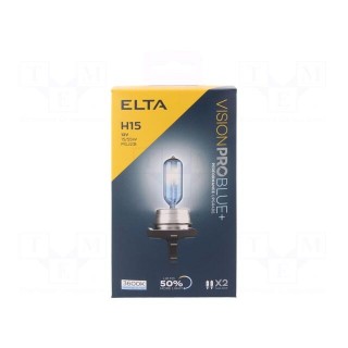 Filament lamp: automotive | PGJ23t | white-blue | 12V | 15/55W | H15