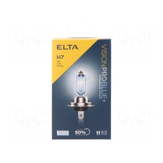 Filament lamp: automotive | PX26d | white-blue | 12V | 55W | H7 | 3600K