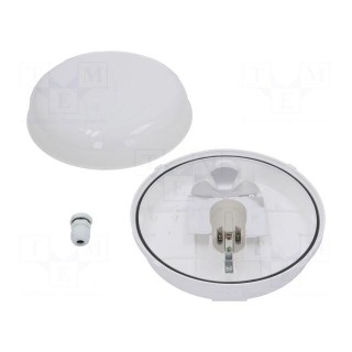 Lamp: lighting fixture | PUMA | polycarbonate | E27 | IP65 | Body: white