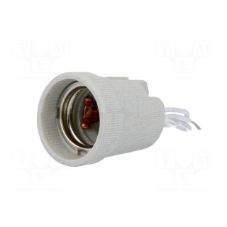 Lampholder: for lamp | E27 | 150mm | Leads: cables