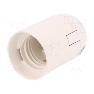 Lampholder: for lamp | E27 | Body: white | Ø: 39mm | Mat: thermoplastic