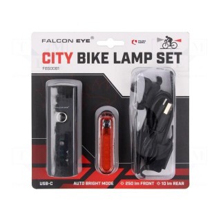 Torch: LED bike torch | 10lm,250lm | IPX5