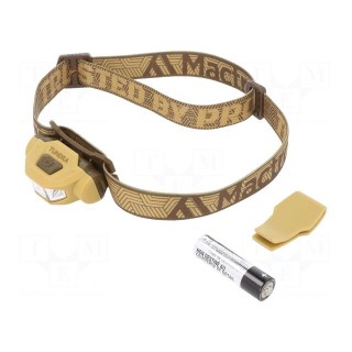 Torch: LED headtorch | 215lm | 60x38x30mm | beige
