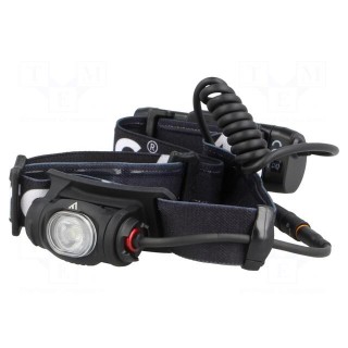 Torch: LED headtorch | 400lm | 95x32x35mm | Colour: black | 3W