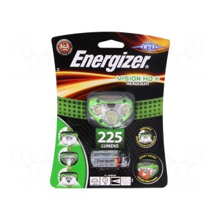 Torch: LED headtorch | waterproof | 6h | 200lm | Colour: green