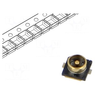 Connector: U.FL (IPX/AMC) | male | socket | SMT | 50Ω