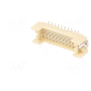 Socket | wire-board | male | DF13 | 1.25mm | PIN: 20 | SMT | on PCBs