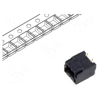 Connector: wire-board | KW30 | male | vertical | socket | SMT | on PCBs