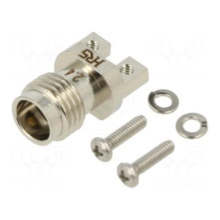 Connector: coaxial | female | angled | socket | on PCBs | 50Ω | 50GHz