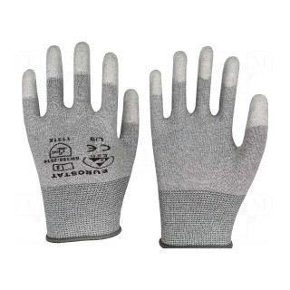 Protective gloves | ESD | L | Features: dissipative | grey