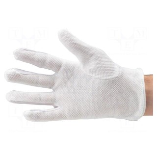 Protective gloves | ESD | XL | Features: dissipative | polyester,PVC