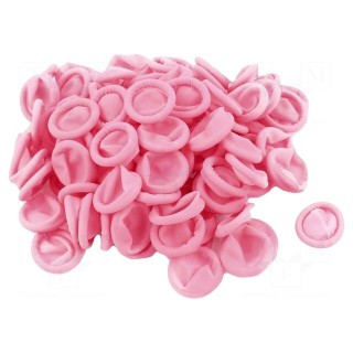 Thimbles | ESD | S | 720pcs | Features: dissipative | latex | pink | <1TΩ