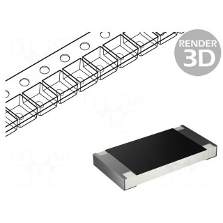 Resistor: thin film | precise | SMD | 2010 | 1MΩ | 0.25W | ±0.1% | 25ppm/°C
