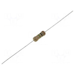 Resistor: carbon film | THT | 10MΩ | 0.5W | ±5% | Ø3.2x9mm | axial