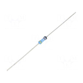 Resistor: thin film | THT | 499kΩ | 600mW | ±1% | Ø2.5x6.5mm | 50ppm/°C