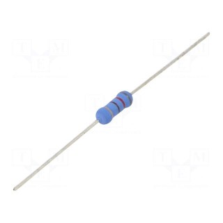 Resistor: metal oxide | 820Ω | 1W | ±5% | Ø3.5x10mm | -55÷155°C