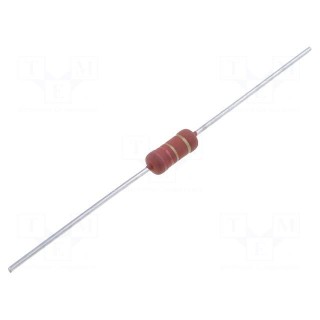 Resistor: power metal | THT | 1Ω | 2W | ±5% | Ø3.9x12mm | 250ppm/°C | axial