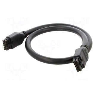Cable | Mega-Fit | female | PIN: 10 | Len: 1m | 10A | Insulation: PVC | 12AWG