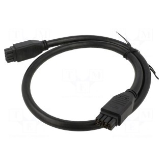 Cable | Mega-Fit | female | PIN: 8 | Len: 1m | 11A | Insulation: PVC | 12AWG