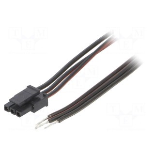 Cable | Micro-Fit 3.0 | cables,female | PIN: 3 | 0.4m | 4A | TLYp | 0.35mm2