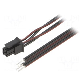Cable | Micro-Fit 3.0 | cables,female | PIN: 4 | 0.2m | 4A | TLYp | 0.35mm2