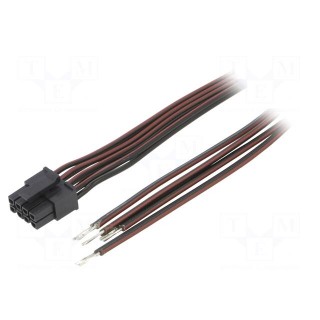 Cable | Micro-Fit 3.0 | cables,female | PIN: 8 | 0.4m | 4A | TLYp | 0.35mm2