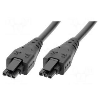 Cable | Micro-Fit 3.0 | female | PIN: 2 | Len: 0.5m | 8.5A | Colour: black