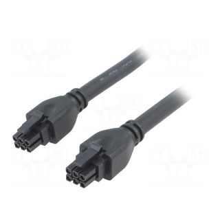 Cable | Micro-Fit 3.0 | female | PIN: 6 | Len: 1m | 4A | Insulation: PVC