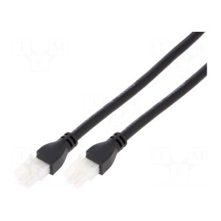 Cable | Mini-Fit Jr | female | PIN: 2 | Len: 2m | 8A | Insulation: PVC | 300V